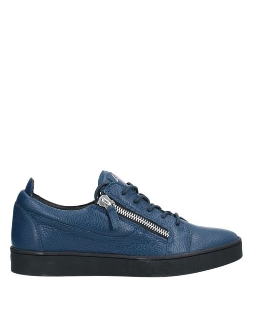 Giuseppe Zanotti Blue Midnight Sneakers Soft Leather for men