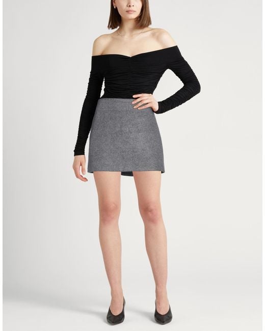 Sportmax Gray Mini Skirt