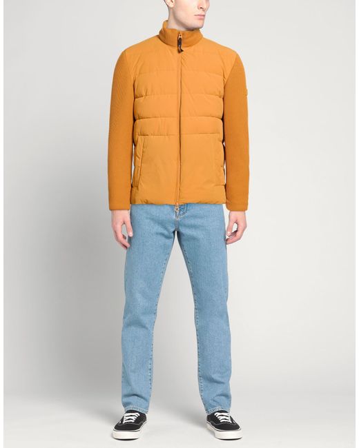 rihunik Orange Puffer for men