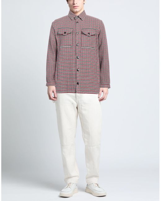 Destin Red Shirt Wool, Cashmere for men