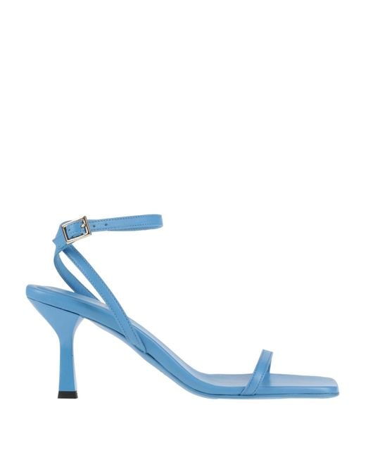 Semicouture Blue Azure Sandals Leather