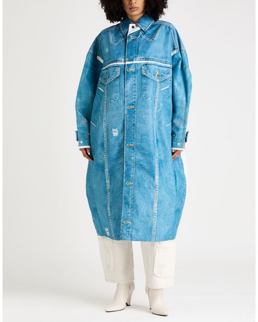 Khrisjoy Blue Overcoat & Trench Coat