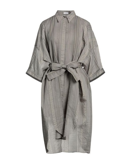 Vestido midi Brunello Cucinelli de color Gray