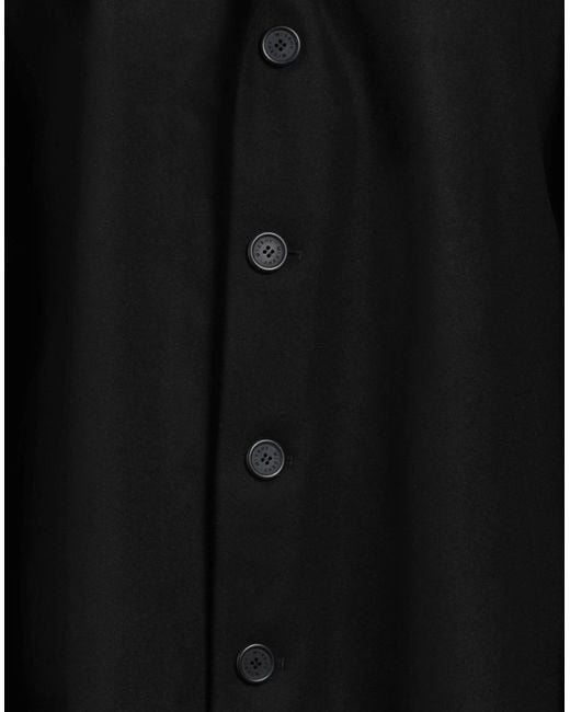 M I S B H V Black Coat Wool, Polyester for men