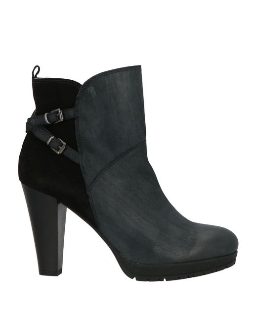 Janet & Janet Black Ankle Boots Leather