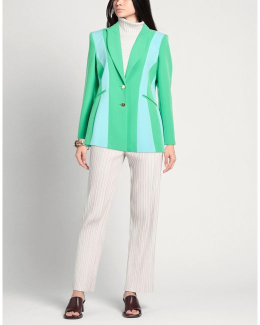 alma sanchez Green Blazer Polyester, Elastane