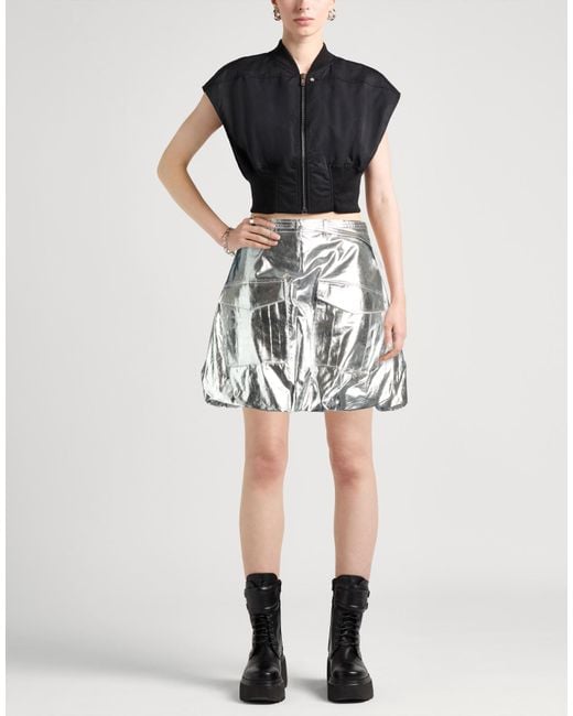 Rabanne Metallic Mini Skirt Cotton, Polyurethane