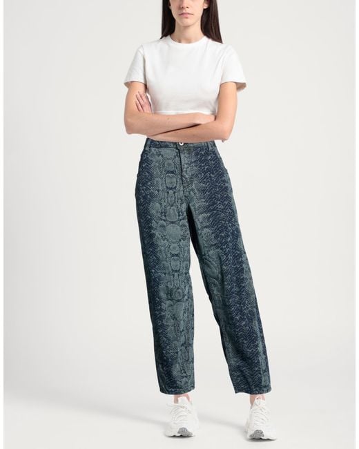 Please Blue Pants Cotton, Polyester, Elastane