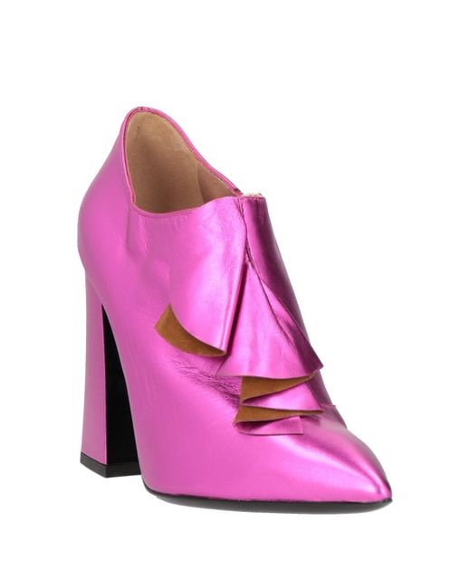 Pollini Pink Ankle Boots