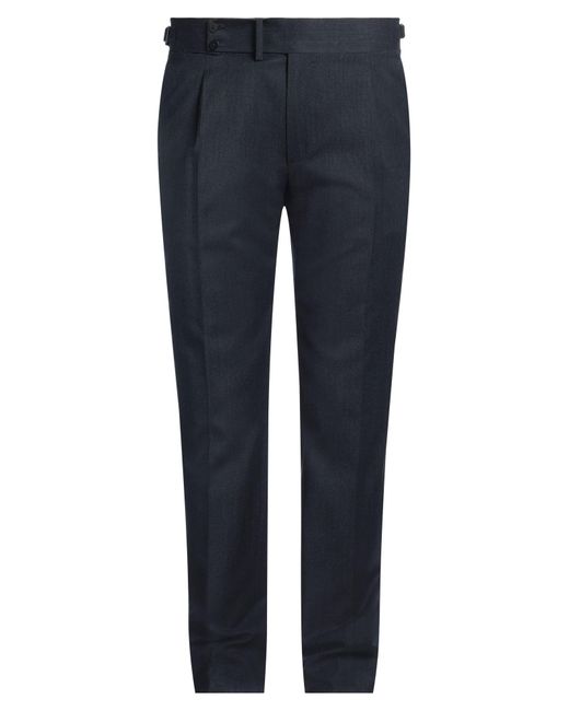 Isaia Blue Midnight Pants Wool for men