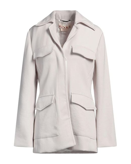 Marni Gray Jacket Polyester, Virgin Wool