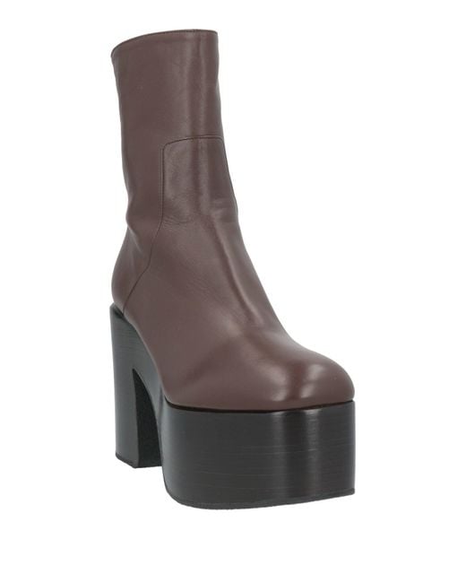 Dries Van Noten Brown Ankle Boots Leather