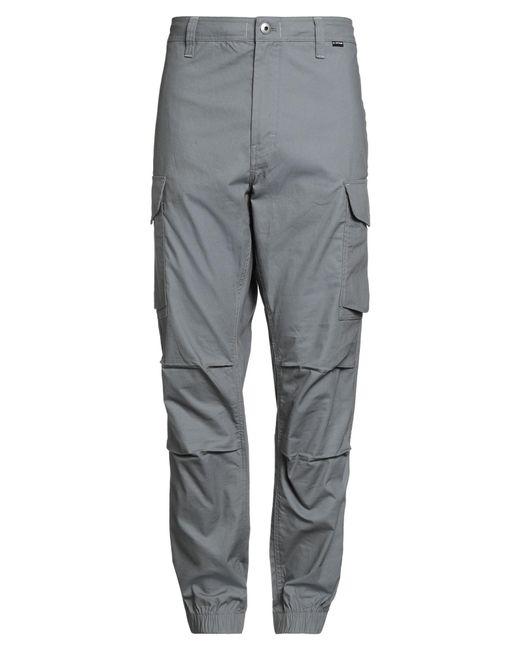 G-Star Gray Pants Cotton, Recycled Cotton for men