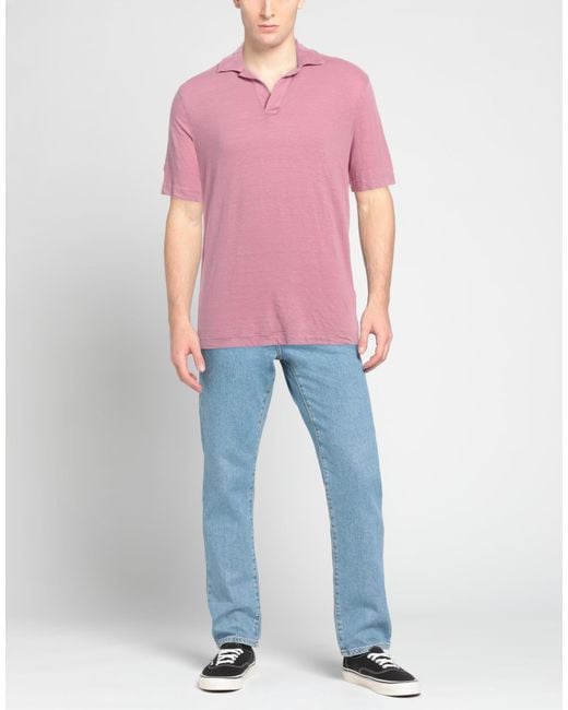 FILIPPO DE LAURENTIIS Pink Polo Shirt for men