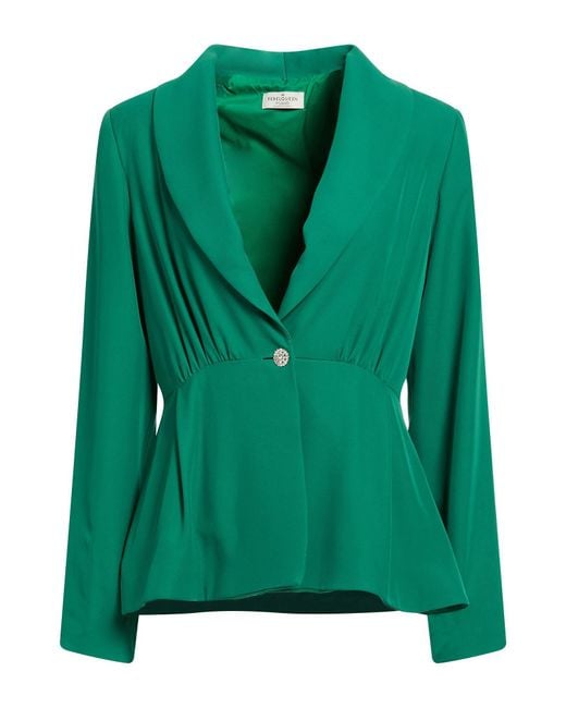 Rebel Queen Green Blazer Polyester, Elastane