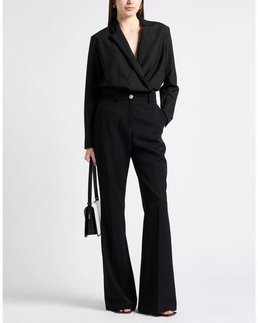 Ottod'Ame Black Bodysuit Polyester, Virgin Wool, Elastane