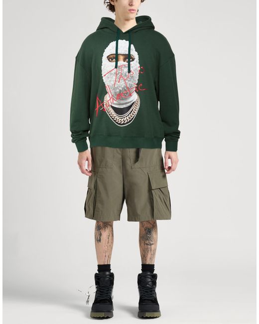 Ih Nom Uh Nit Green Sweatshirt Cotton, Elastane for men