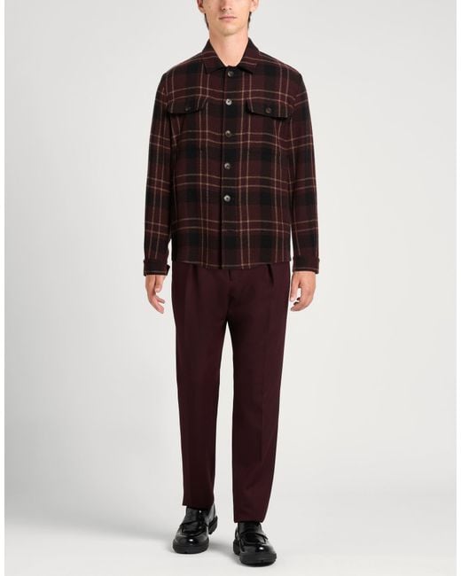 Drumohr Brown Shirt Virgin Wool for men