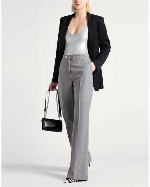 MSGM Gray Pants Virgin Wool