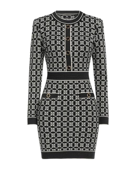 Elisabetta Franchi Black Mini Dress