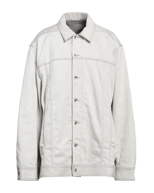 Rick Owens White Denim Outerwear Cotton for men