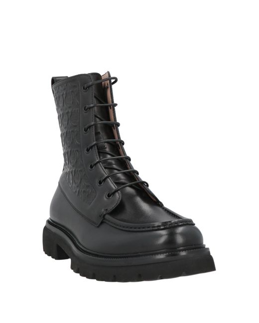 Botines de caña alta Ferragamo de hombre de color Black