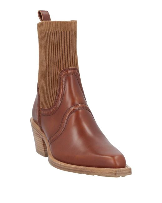 Chloé Brown Ankle Boots