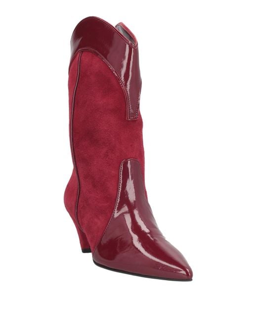 Marc Ellis Red Ankle Boots