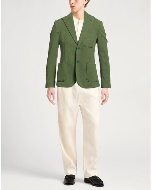 Daniele Alessandrini Green Blazers for men