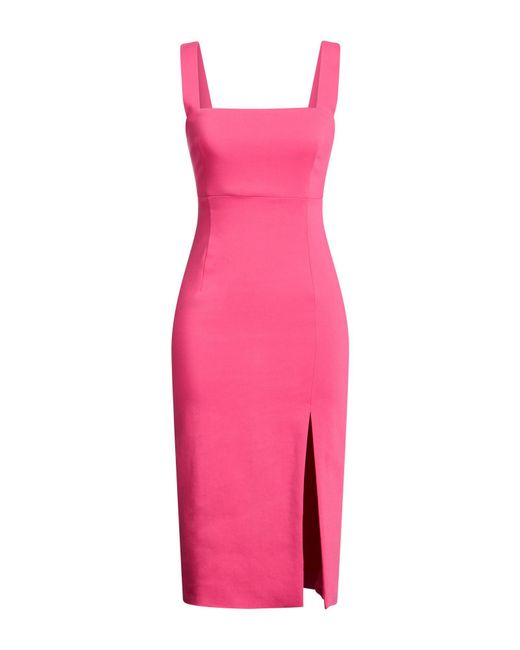HUGO Pink Midi Dress Cotton, Polyamide, Elastane