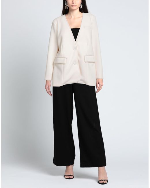 Soallure White Cream Jacket Polyester