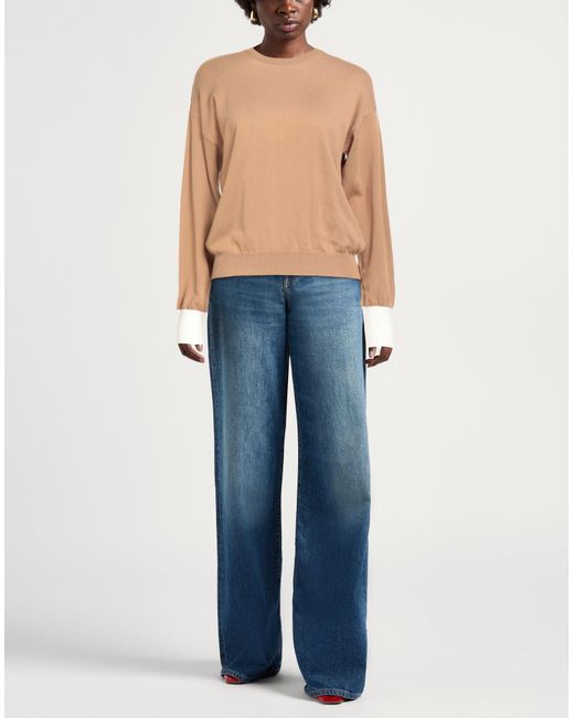 Ballantyne Natural Camel Sweater Cotton