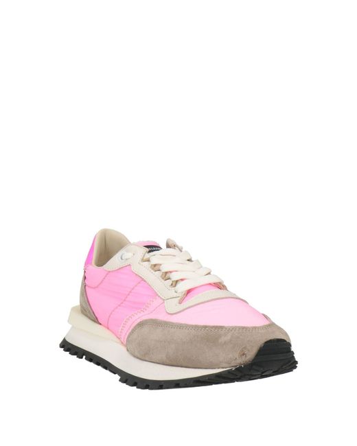 HIDNANDER Pink Archetypal Sneakers Leather, Textile Fibers