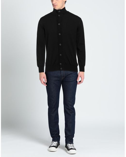 Alpha Studio Black Cardigan for men