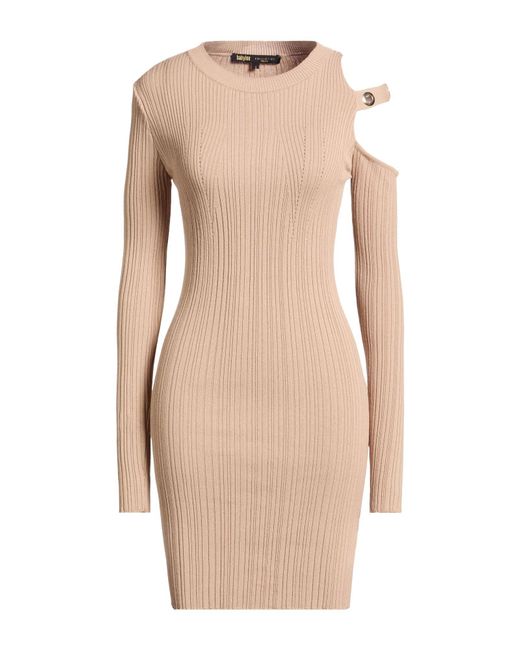 Babylon Natural Mini Dress Viscose, Polyester