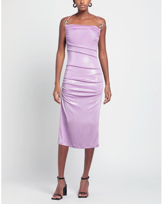 Just Cavalli Purple Midi Dress