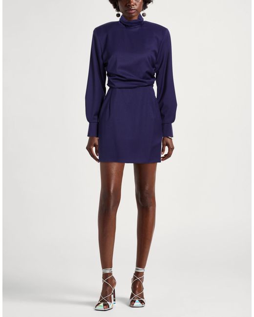 Jijil Purple Mini Dress Polyester, Viscose, Elastane