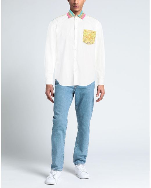 Camisa Versace de hombre de color White