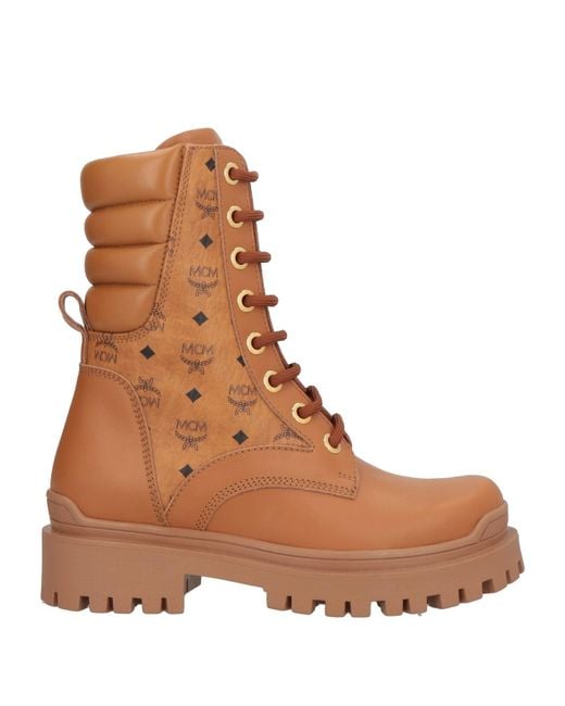 MCM Brown Ankle Boots Leather