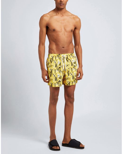 Emporio Armani Yellow Swim Trunks for men