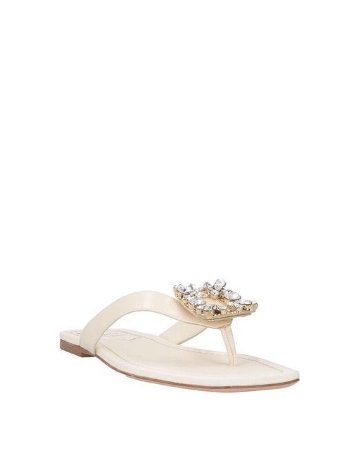 Roger Vivier White Thong Sandal