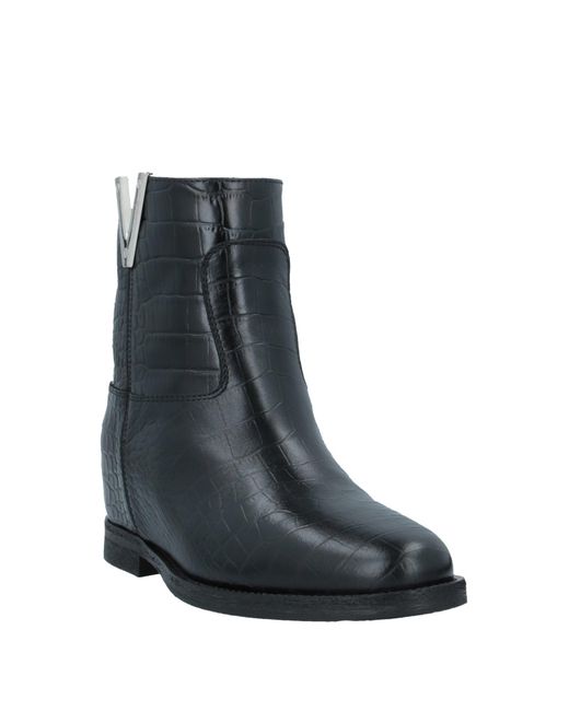 Via Roma 15 Black Ankle Boots Soft Leather
