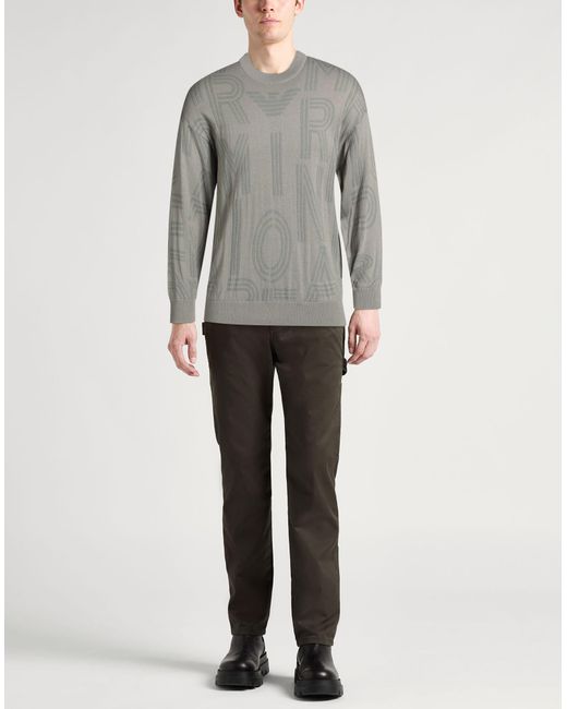 Emporio Armani Gray Sweaters for men