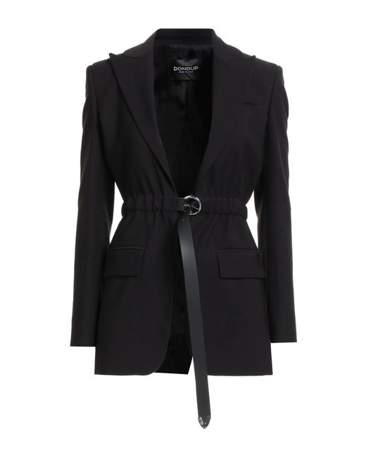 Dondup Black Blazer Viscose, Polyester