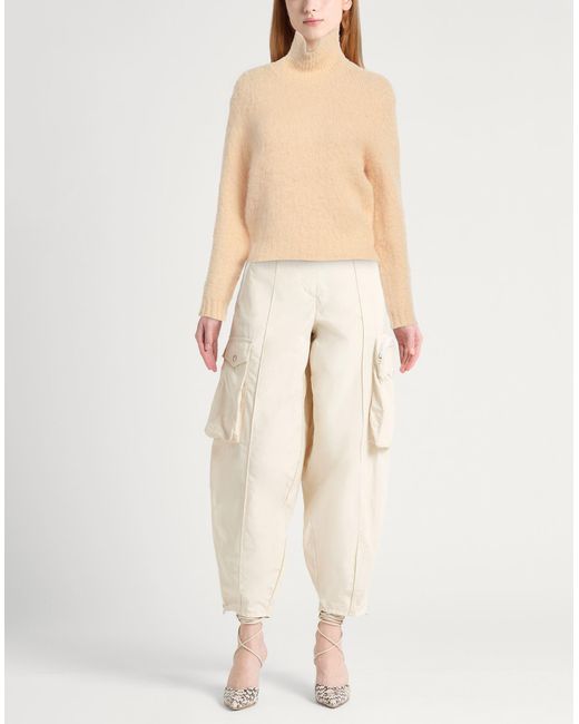 AMI Natural Turtleneck Baby Alpaca Wool, Wool, Polyamide, Elastane