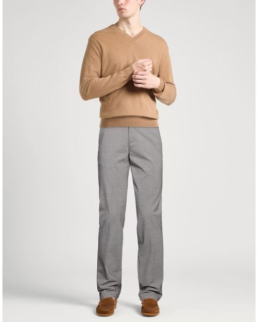 Eleventy Gray Platinum Pants Virgin Wool, Elastane for men