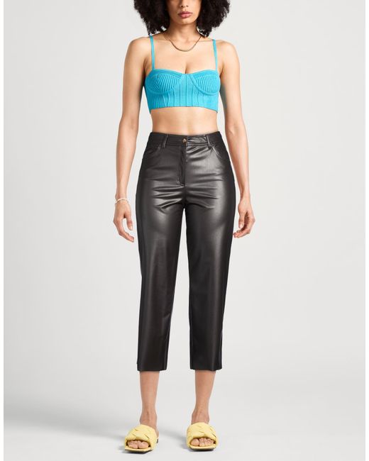 Elena Miro Gray Pants Polyester, Elastane