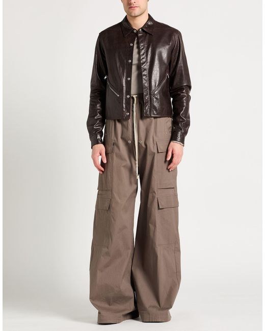Rick Owens Brown Pants Cotton, Elastane for men