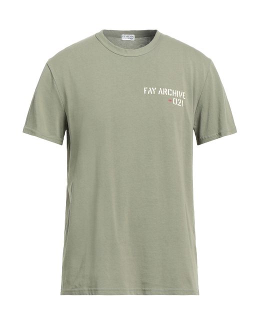 FAY ARCHIVE Green T-shirt for men