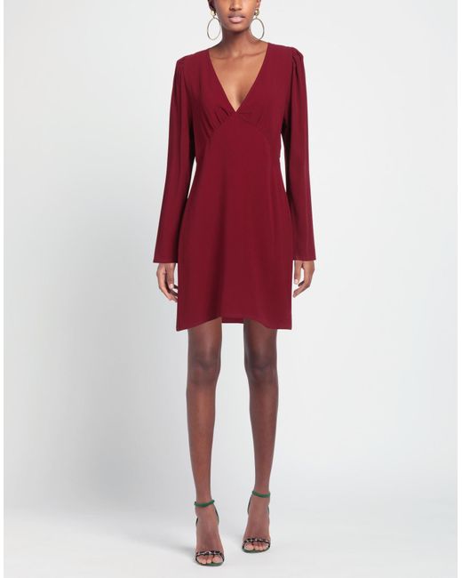 Jucca Red Mini Dress Acetate, Viscose